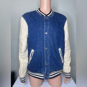 ASOS- Blue Jean Bomber Jacket